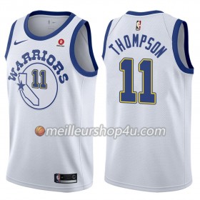 Maillot Basket Homme Golden State Warriors Klay Thompson 11 Nike 2017-18 Hardwood Classics Blanc Swingman